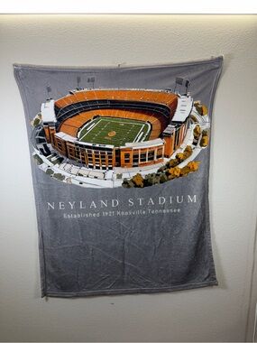 Source Unknown Gray & Orange Neyland Stadium Wall Throw